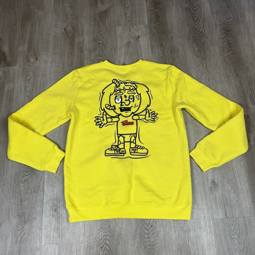TuLones Benji Crewneck Sweatshirt XXXL Yellow Cartoon Pullover Men's